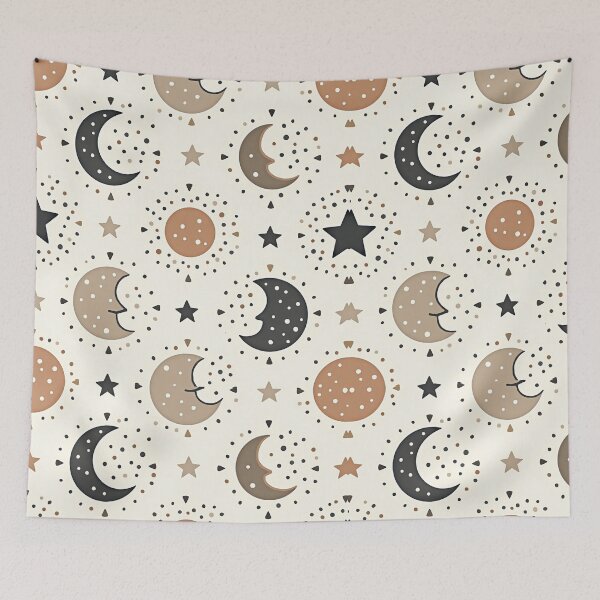Item preview, Boho Celestial Seamless Pattern Moon Stars designed and sold by mittie101.