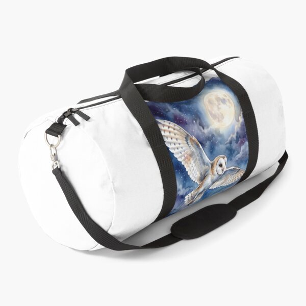 Item preview, Barn Owl Tyto Alba Gliding Night Full Moon designed and sold by RubisLeaf.