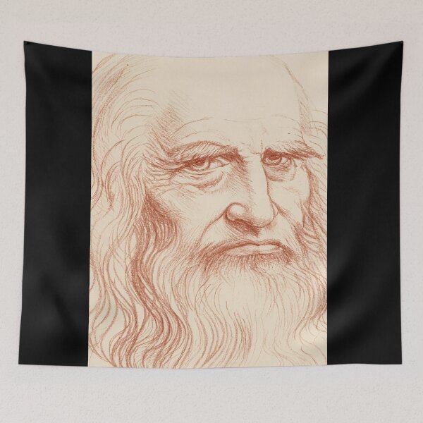 Item preview, Leonardo Da Vinci Self Portrait by Leonardo da Vinci: Sanguine Renaissance Study designed and sold by artofuniverse.
