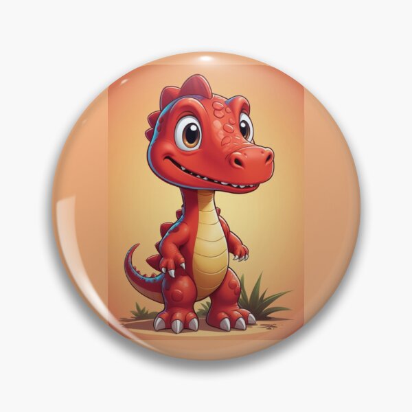 Item preview, cute red dinosaur designed and sold by KIDS-PRINTS.