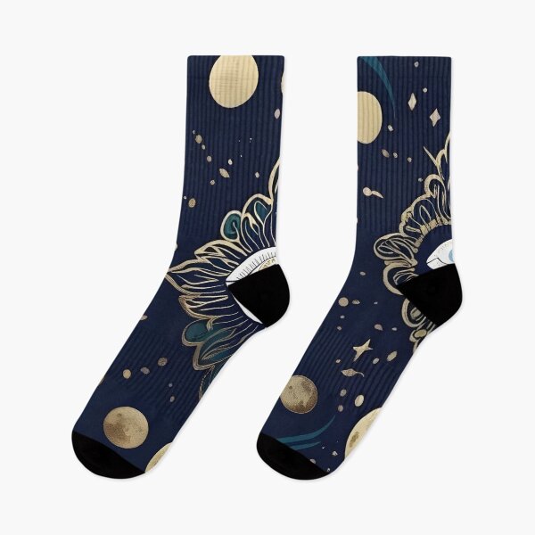 Item preview, Spiritual Protection Pattern with Golden Moon Phases - Mystical Esoteric Design designed and sold by Good Vibes .