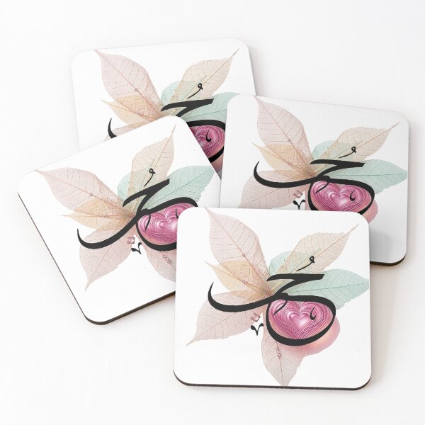 Item preview, Arabic Calligraphy "Love" with Skeleton Leaves - Elegant Floral Art designed and sold by Mossypixels.
