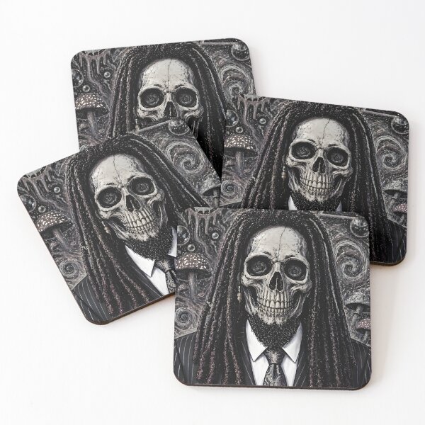 Item preview, Psychedelic Skull Portrait with Dreadlocks designed and sold by fiple0.