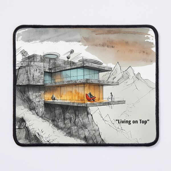 Item preview, Living on Top - Modern Mountain Peak Villa Art designed and sold by Modern Nest Art.