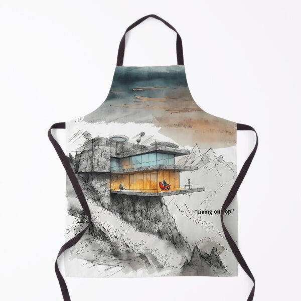 Item preview, Living on Top - Modern Mountain Peak Villa Art designed and sold by Modern Nest Art.