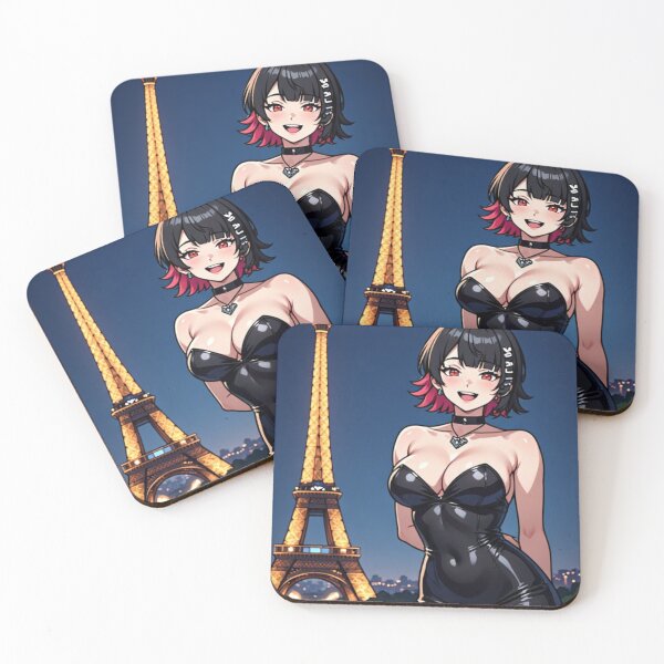 Item preview, Short Hair Goth Anime Girl Paris Night Aesthetic designed and sold by Jimakmo.
