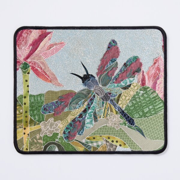 Item preview, Mixed media dragonfly on flowering lily pads designed and sold by Art by Leanne P / Leanne Poellinger.