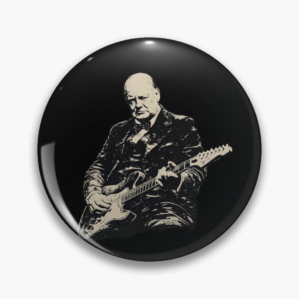 Item preview, Winston Churchill Playing Electric Guitar Rocker Humor  designed and sold by first-shirt ⭐ ⭐ ⭐ ⭐ ⭐.