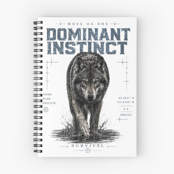 Item preview, Dominant Instinct Wolf Shirt – Alpha Pack Mindset Survival Streetwear Tee designed and sold by NAJURE.