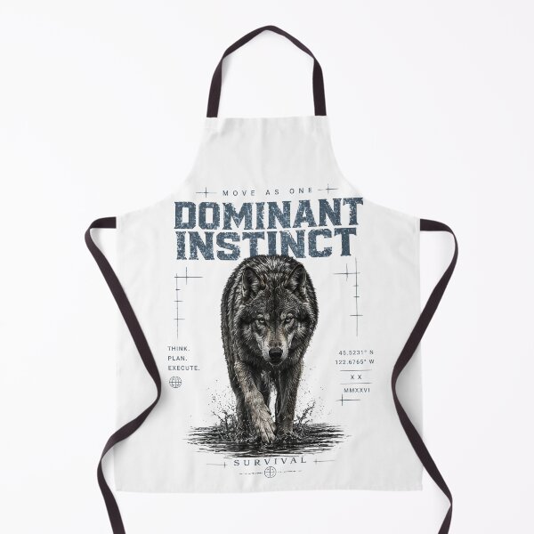 Item preview, Dominant Instinct Wolf Shirt – Alpha Pack Mindset Survival Streetwear Tee designed and sold by NAJURE.