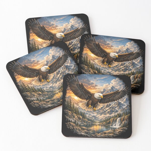 Item preview, Majestic eagle over mountains designed and sold by JuViRo.