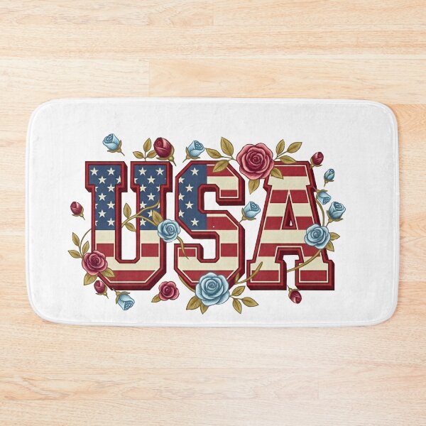 Item preview, Floral USA Flag Roses 4th of July designed and sold by Lunevalleyart.