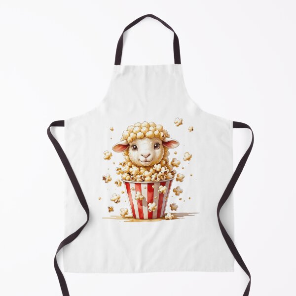 Item preview, Funny Sheep Inside Popcorn Bucket Movie Night Art designed and sold by AQUILAKREO.