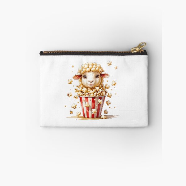 Item preview, Funny Sheep Inside Popcorn Bucket Movie Night Art designed and sold by AQUILAKREO.