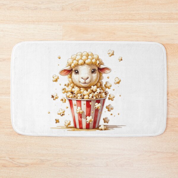 Item preview, Funny Sheep Inside Popcorn Bucket Movie Night Art designed and sold by AQUILAKREO.