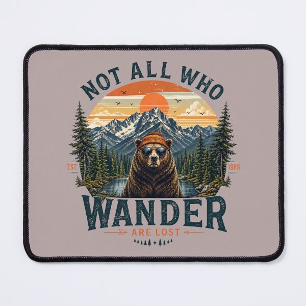 Item preview, Grizzly Wanderer - Vintage Mountain Adventure Design designed and sold by KaphzeShop.