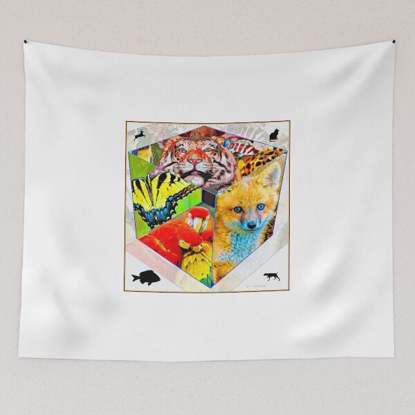 Item preview, Animal Cube, Geometric Collage Abstract designed and sold by AMacGPhilly.