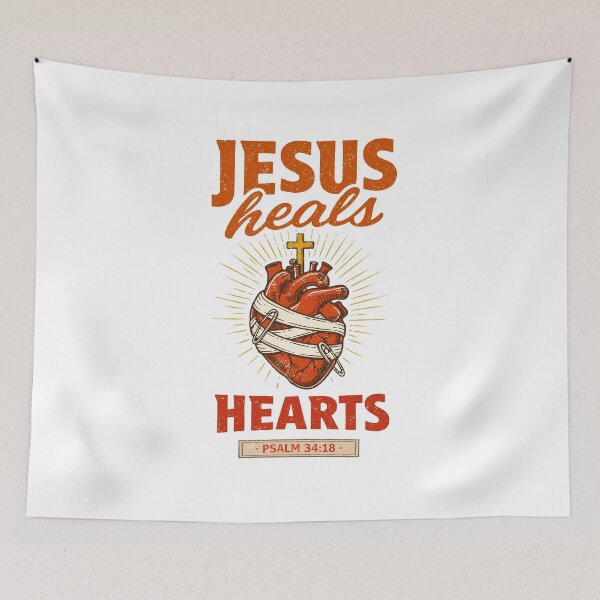Item preview, Jesus Heals Hearts T-Shirt designed and sold by Matinez Pink.