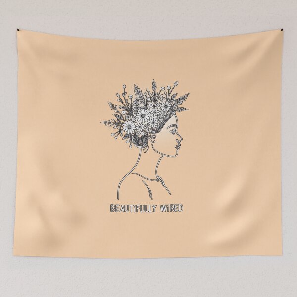 Item preview, Beautifully Wired Floral Line Art designed and sold by PriyaMagic.