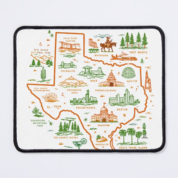 Item preview, Texas Travel Map T-Shirt designed and sold by Matinez Pink.