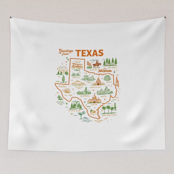 Item preview, Texas Travel Map T-Shirt designed and sold by Matinez Pink.