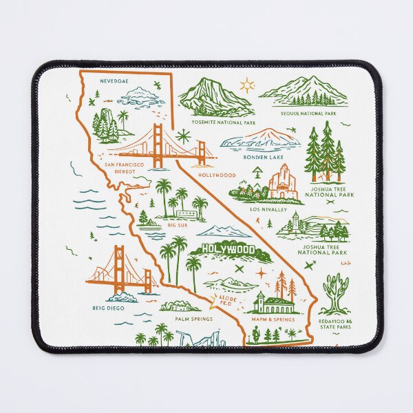 Item preview, California Travel Map T-Shirt designed and sold by Matinez Pink.