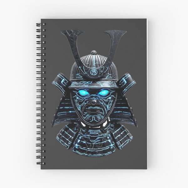 Item preview, SILK & STONE | Cyber-Zen Edition: Samurai – Obsidian Kabuto with Electric Blue Circuits_ V_01 designed and sold by Shift-Bloom.
