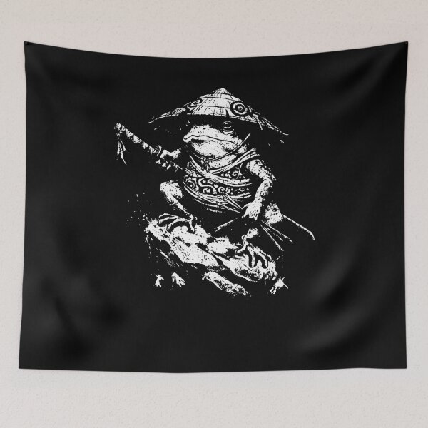Item preview, Frog Shinobi With Straw Hat Ninja Warrior designed and sold by krystalRomanart.