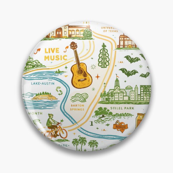 Item preview, Austin Travel Map T-Shirt designed and sold by Matinez Pink.