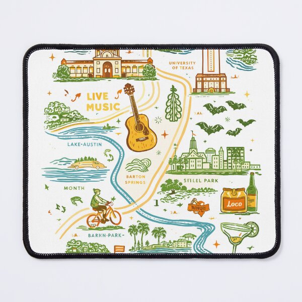 Item preview, Austin Travel Map T-Shirt designed and sold by Matinez Pink.