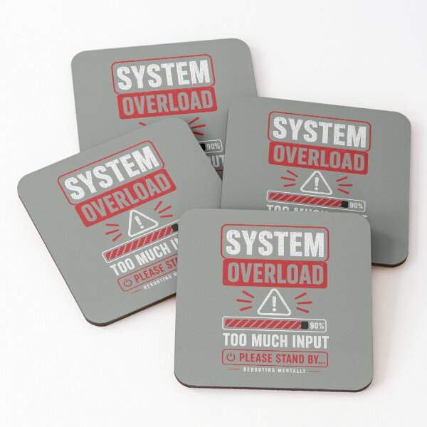 Item preview, System Overload Shirt- Too Much Input Funny Tech Mental Health Tee designed and sold by DomKo10.