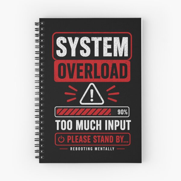 Item preview, System Overload Shirt- Too Much Input Funny Tech Mental Health Tee designed and sold by DomKo10.