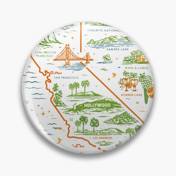 Item preview, California Travel Map T-Shirt designed and sold by Matinez Pink.
