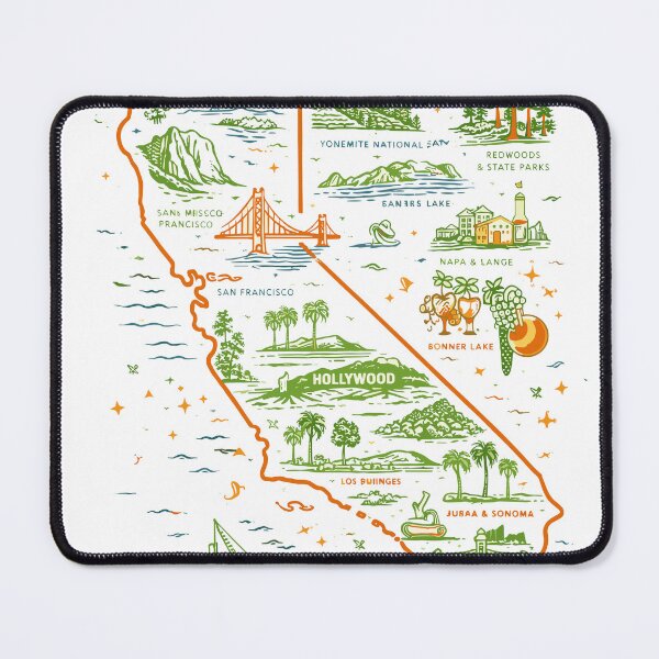 Item preview, California Travel Map T-Shirt designed and sold by Matinez Pink.