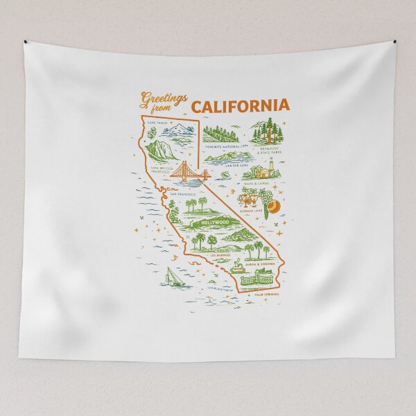 Item preview, California Travel Map T-Shirt designed and sold by Matinez Pink.