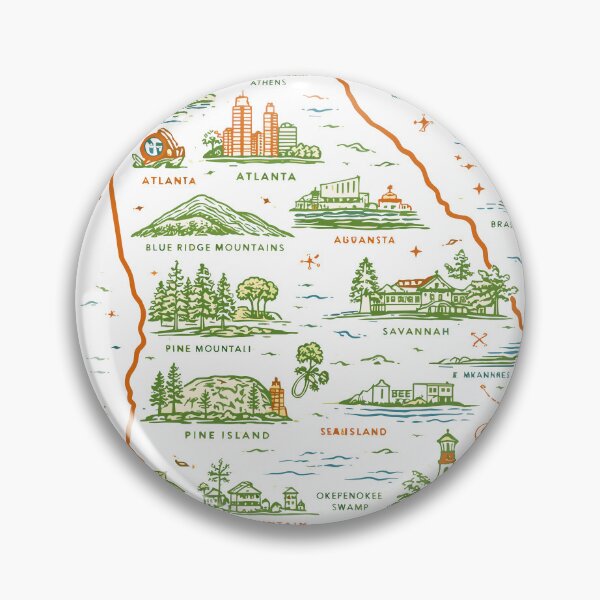 Item preview, Georgia Travel Map T-Shirt designed and sold by Matinez Pink.