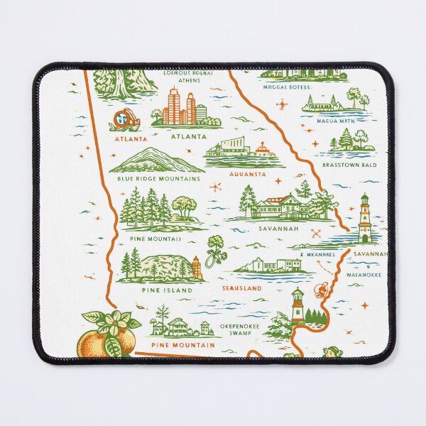 Item preview, Georgia Travel Map T-Shirt designed and sold by Matinez Pink.