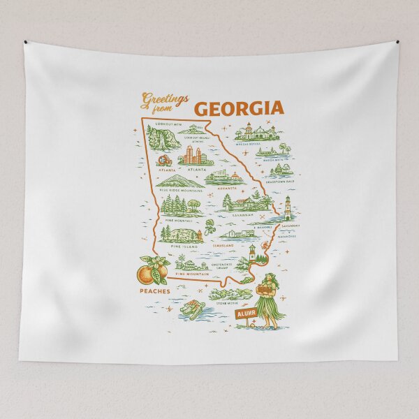 Item preview, Georgia Travel Map T-Shirt designed and sold by Matinez Pink.
