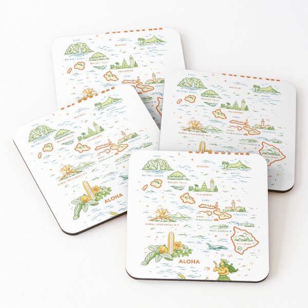 Item preview, Hawaii Travel Map T-Shirt designed and sold by Matinez Pink.