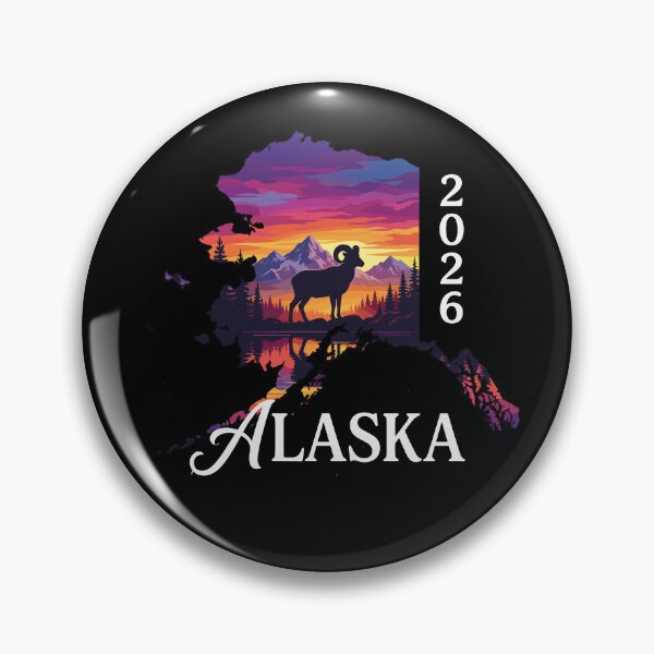 Item preview, Alaska 2026 Ram Mountain Sunset designed and sold by Betsytiptoe.