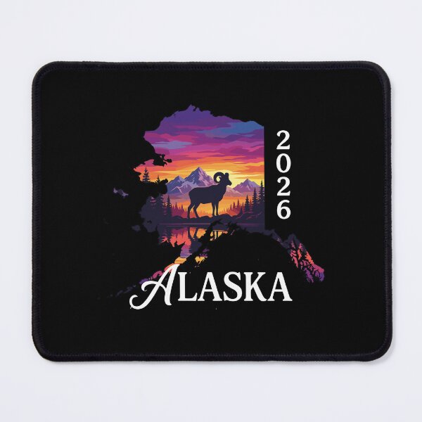 Item preview, Alaska 2026 Ram Mountain Sunset designed and sold by Betsytiptoe.