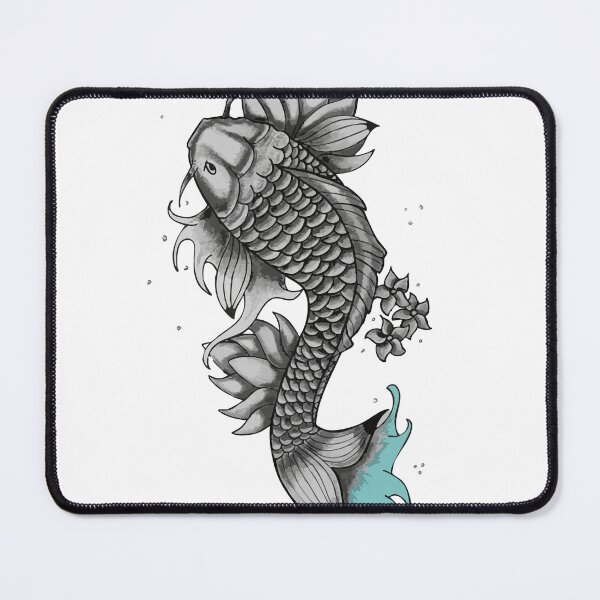 Item preview, Koi Carp and Lotus, Japanese Tattoo Style designed and sold by JGGraphdesign.