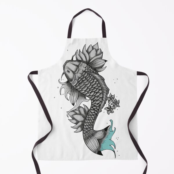 Item preview, Koi Carp and Lotus, Japanese Tattoo Style designed and sold by JGGraphdesign.