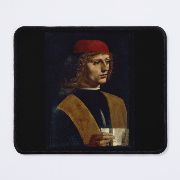 Item preview, Portrait of a Musician by Leonardo da Vinci: High Renaissance fine art print designed and sold by artofuniverse.