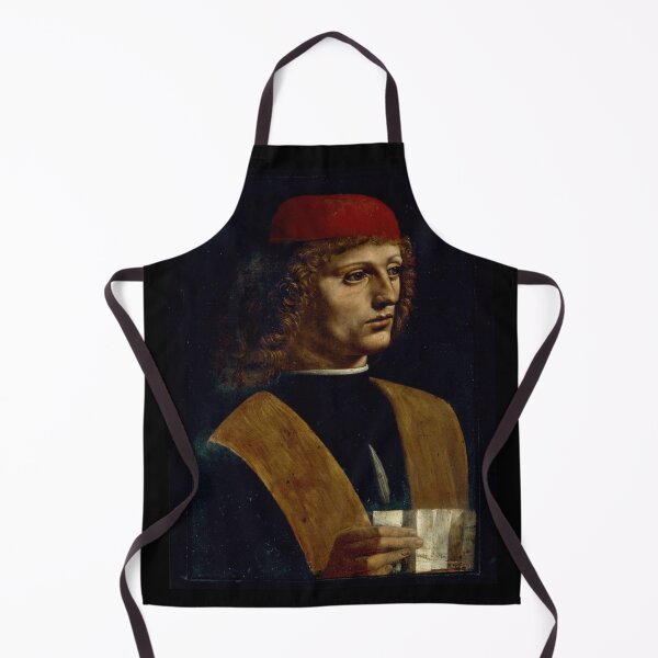 Artikelvorschau, Porträt eines Musikers von Leonardo da Vinci: Kunstdruck der Hochrenaissance entworfen und verkauft von artofuniverse.