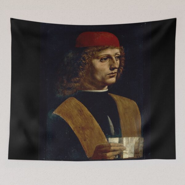 Item preview, Portrait of a Musician by Leonardo da Vinci: High Renaissance fine art print designed and sold by artofuniverse.
