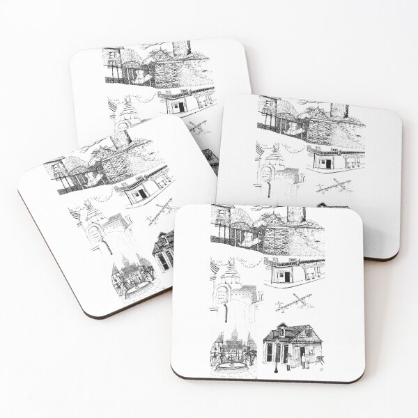 Item preview, (Portrait) Hand-drawn Landmarks of New Orleans designed and sold by hogelstick.