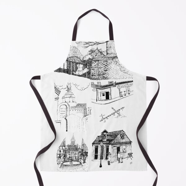 Item preview, (Portrait) Hand-drawn Landmarks of New Orleans designed and sold by hogelstick.