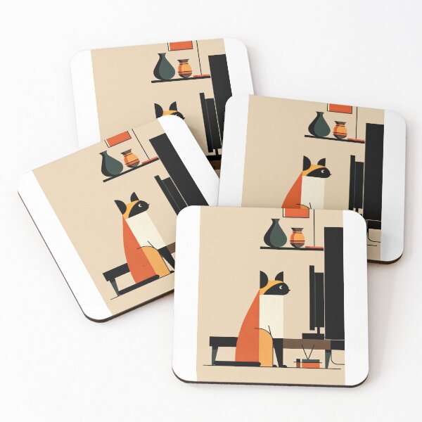 Item preview, Wall Art - Postcard - Modern Minimalist Cat Geometry designed and sold by ForeverPrintsOK.
