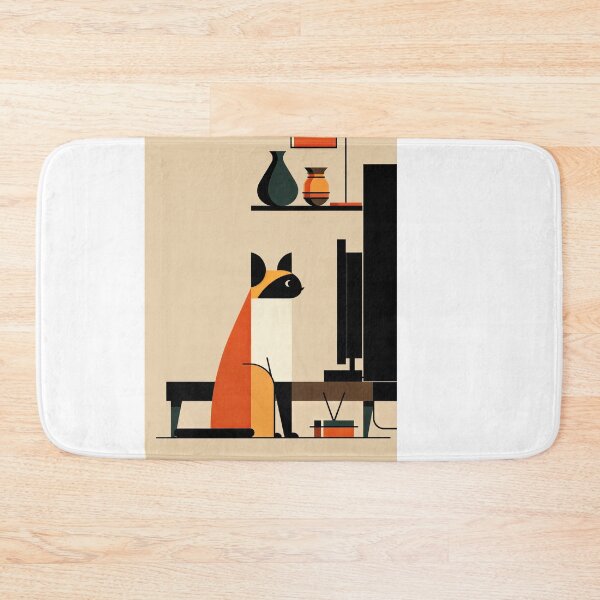 Item preview, Wall Art - Postcard - Modern Minimalist Cat Geometry designed and sold by ForeverPrintsOK.